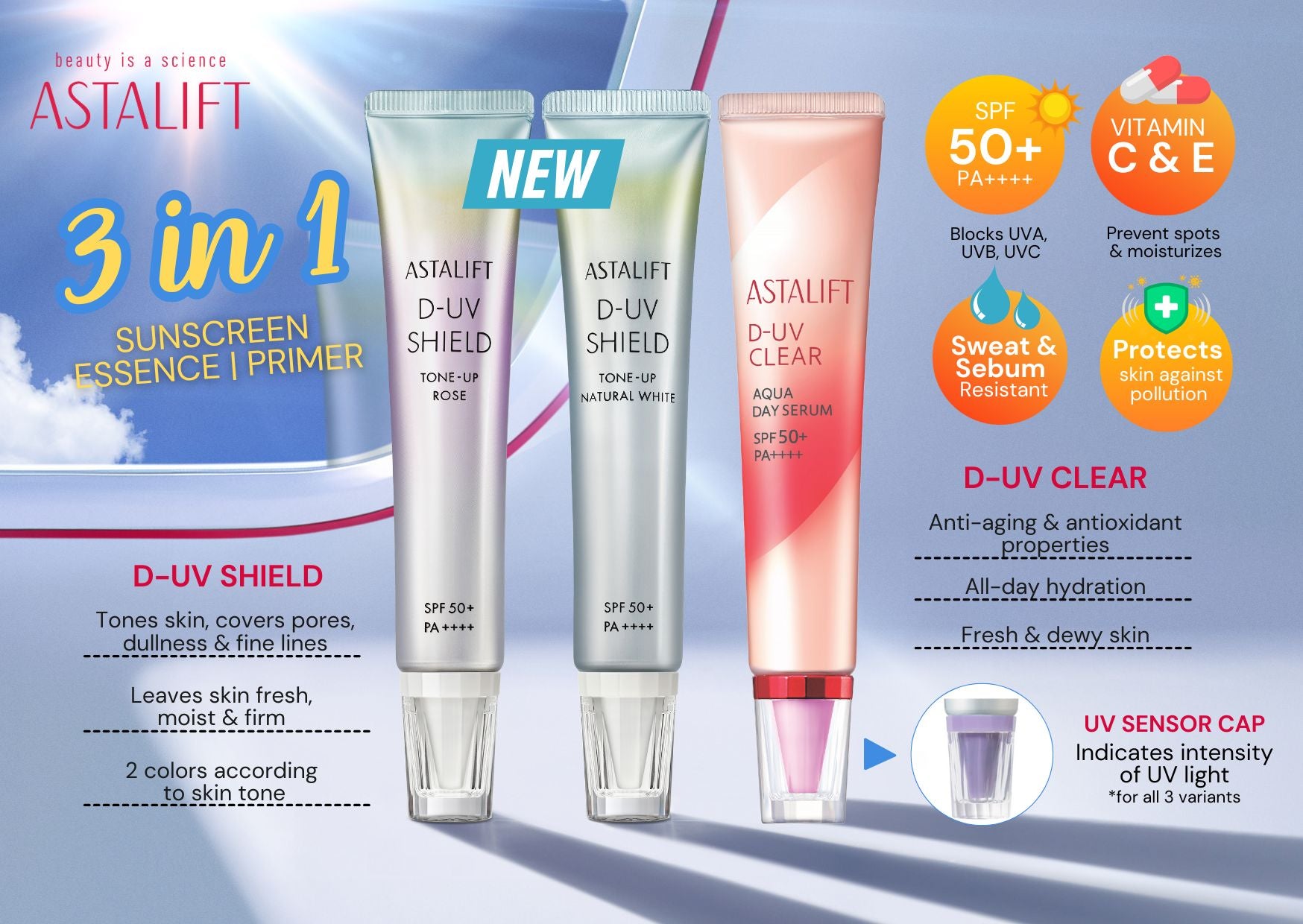 D-UV Shield Tone Up Rose SPF 50+ PA++++